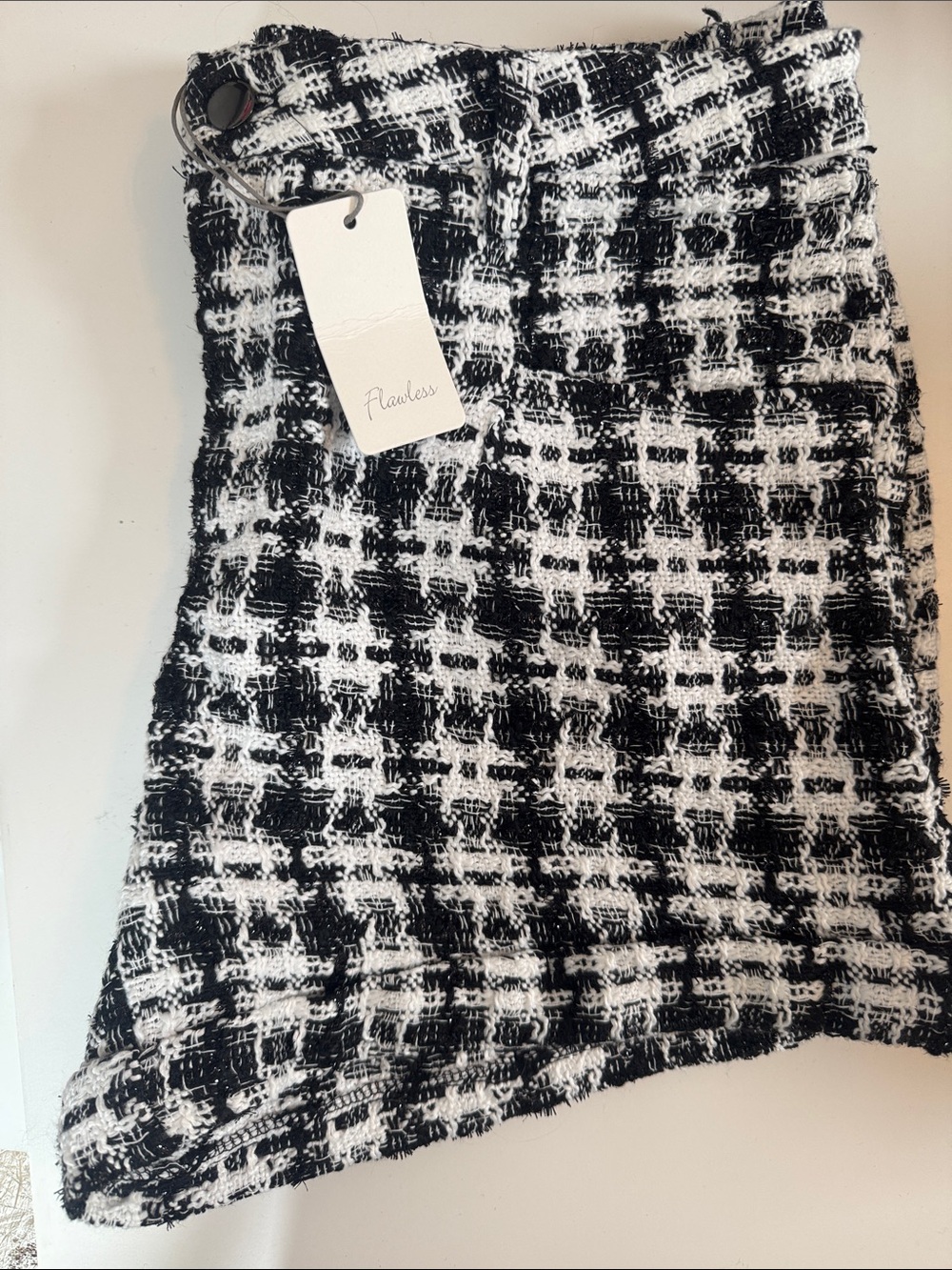 Black & White Tweed Shorts